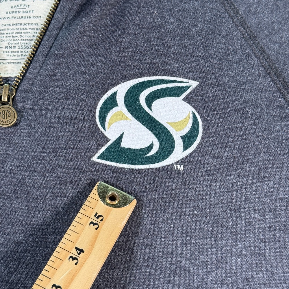 Sacramento State Hornets Quarter Zip Sweatshirt Adult Large‎ Gray Fall Rush NCAA - Picture 3 of 10